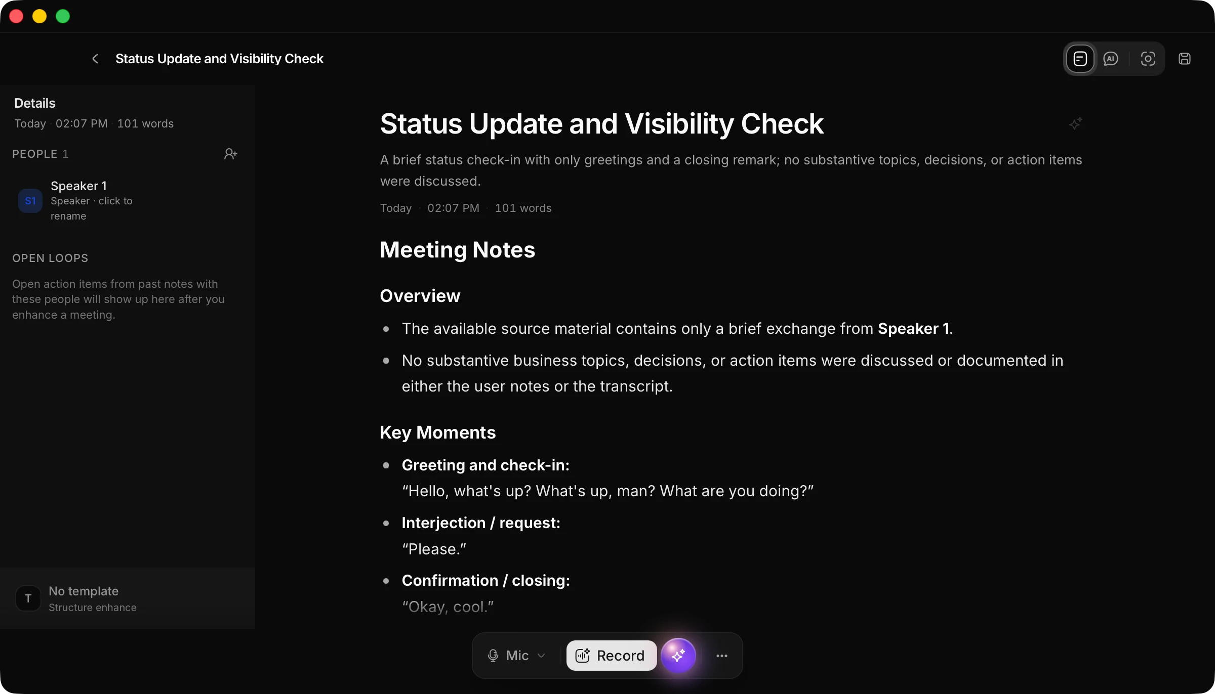 Myna Notes meeting details